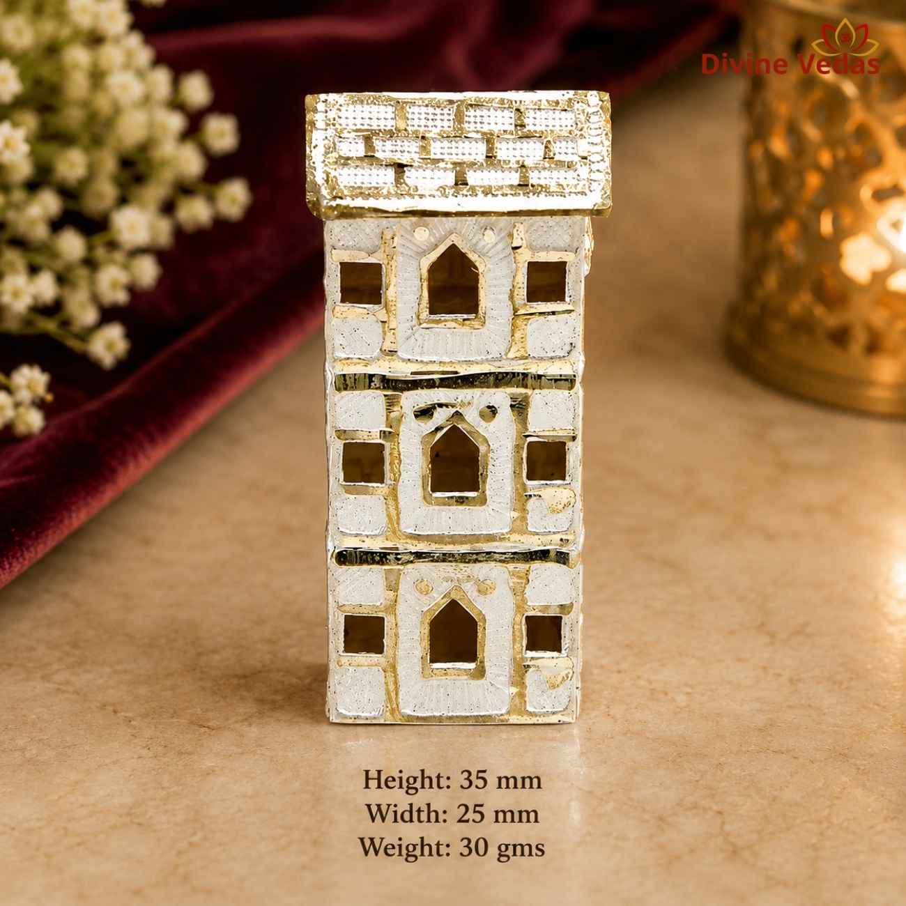 Vastu Home in Silver 30g | Silver House for Vastu & Gifting | Divine Vedas