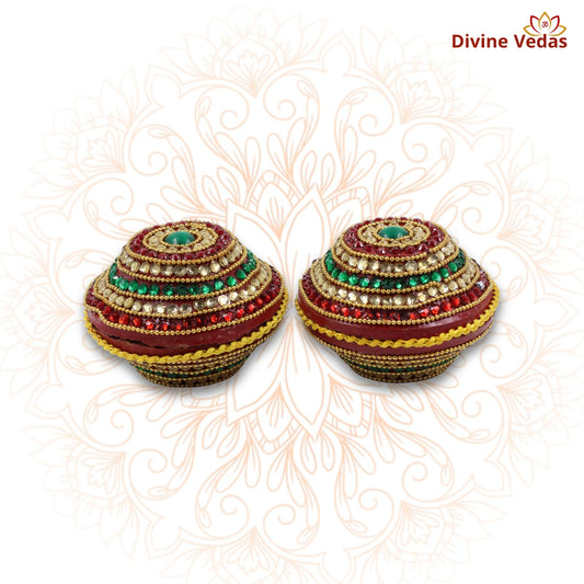 Wedding Sampat for Gujarati Wedding Red Beadwork