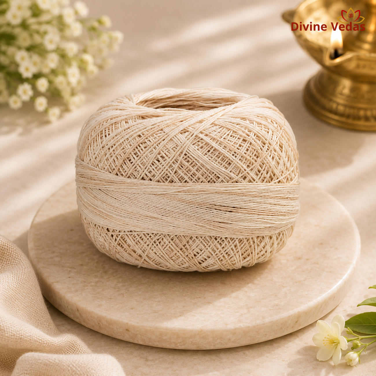 White Cotton Sut Dhaga (thread)