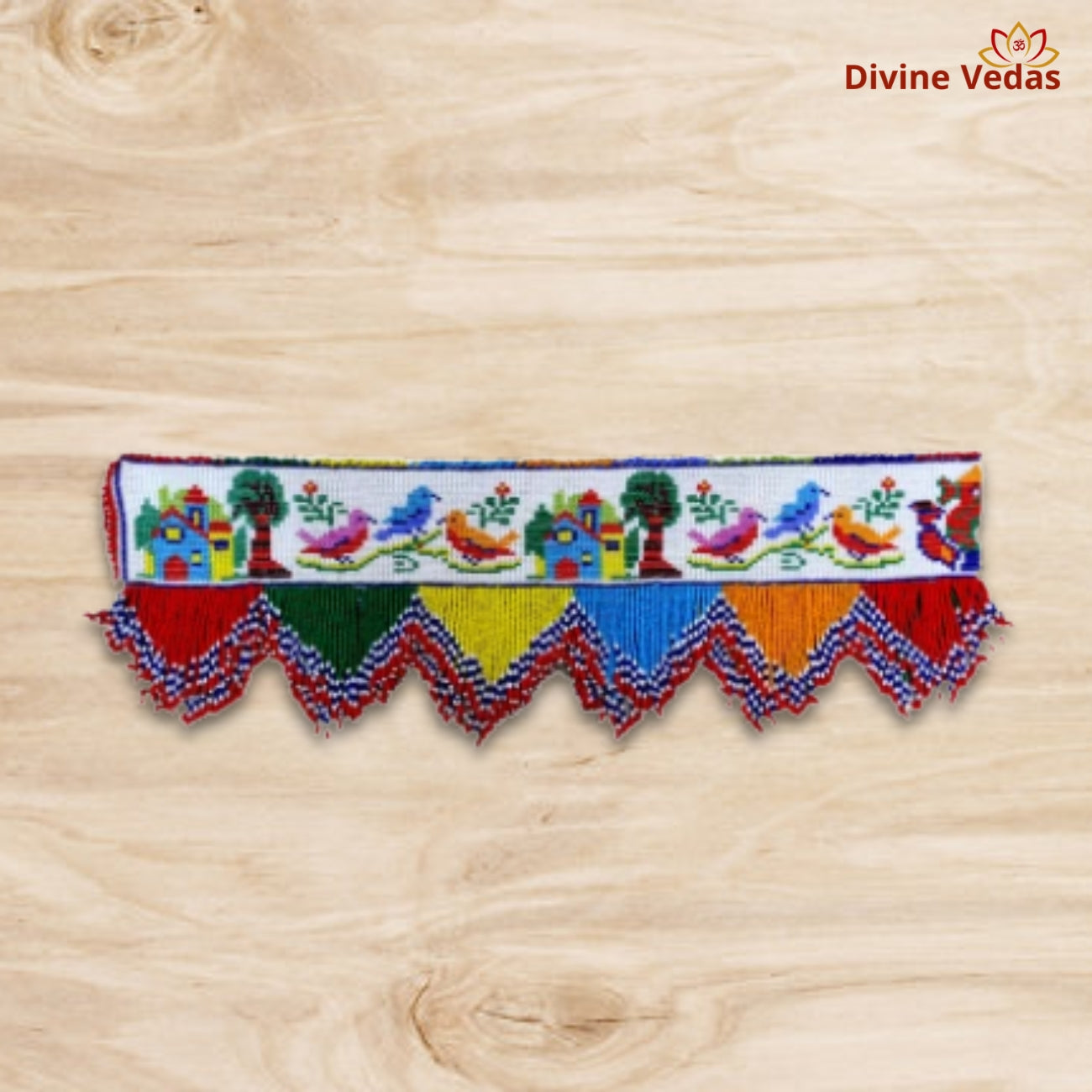 Village Scene Beaded Toran – Handcrafted Decorative Entrance Hanging