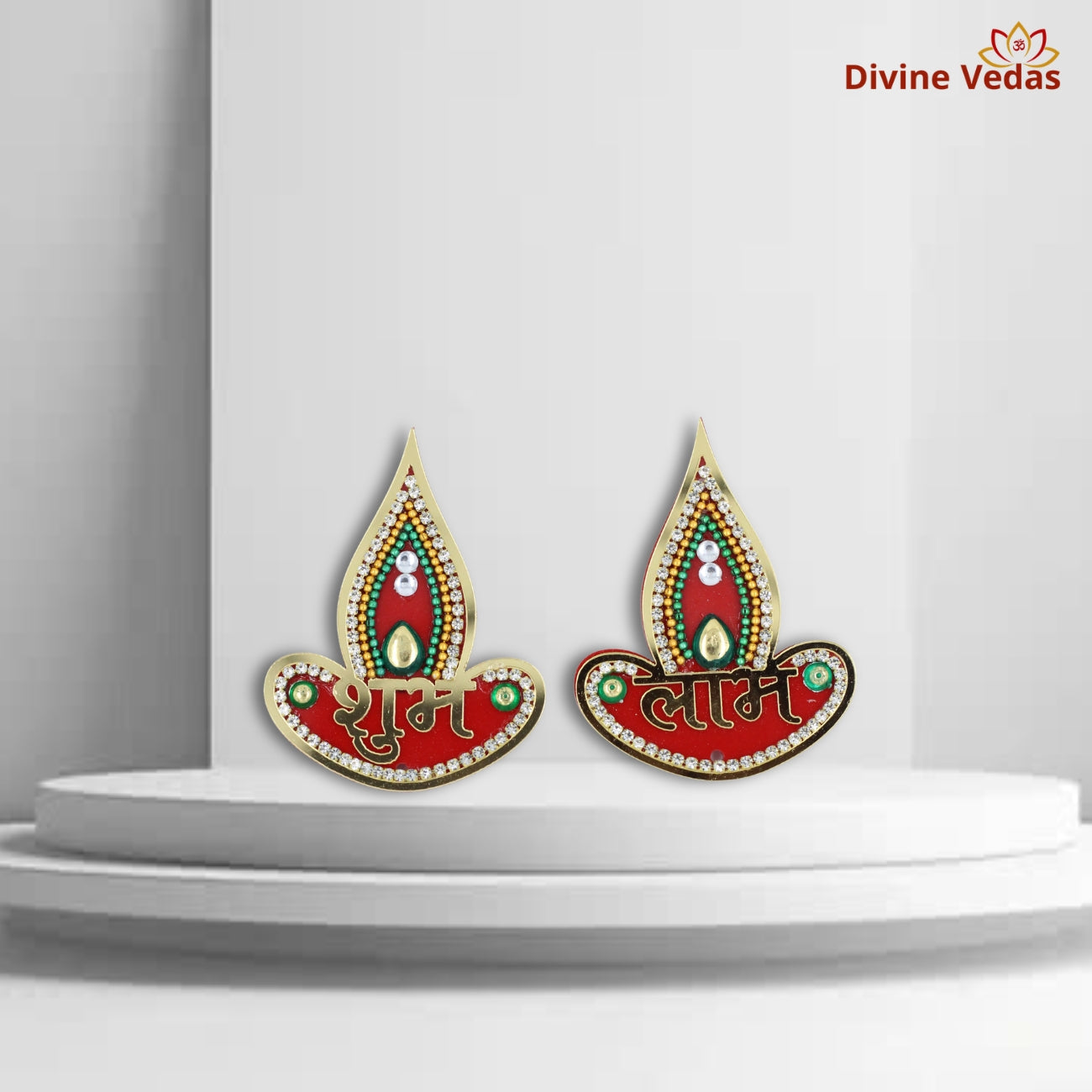 Diya Shaped Shubh Labh for Your Home – Premium Auspicious Entrance Decor
