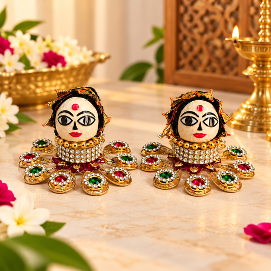 Ganesh Riddhi Siddhi Decorative Idol Set for Home Mandir & Ganpati Pooja