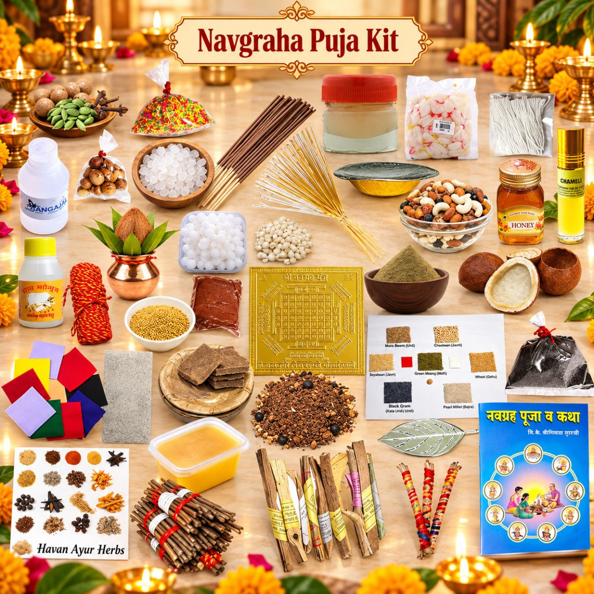 All-in-One Navgraha Puja Kit | Graha Shanti & Havan Samagri