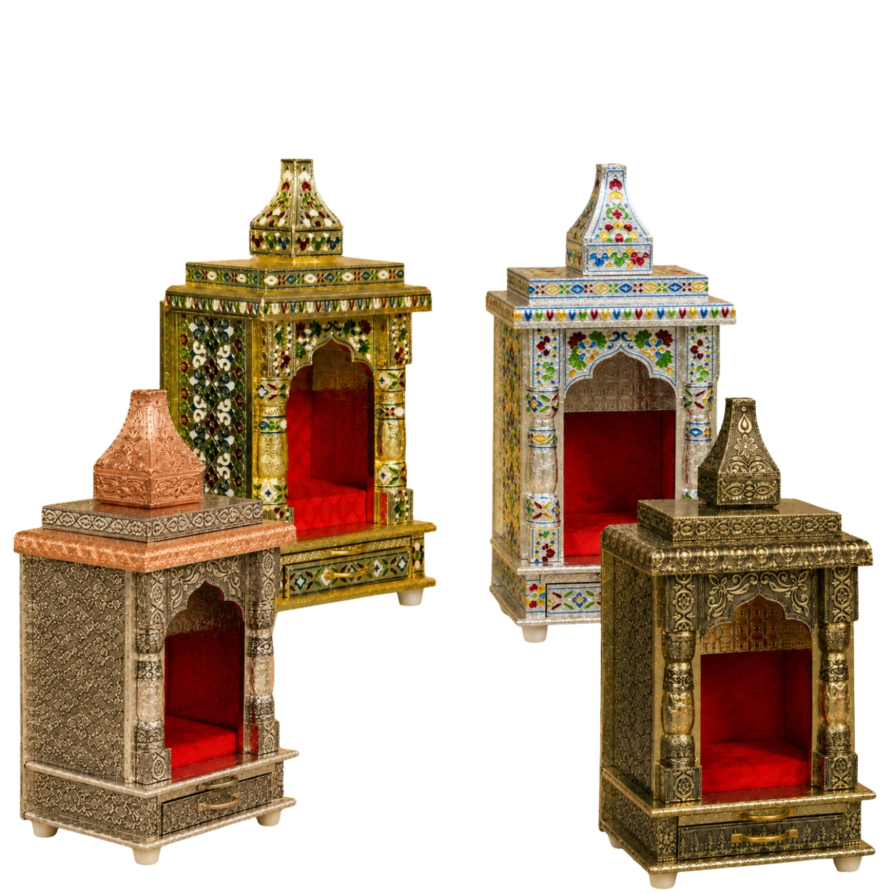 Premium Temple Collection 6 x 8 Inch | Luxury Pooja Mandir for Home